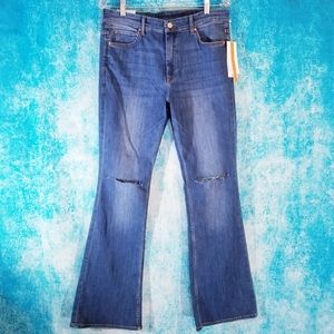 H&M &Denim High Waist Mini Flare Denim Jeans